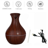 LED Ultrasonic Aroma Humidifier Essential Oil Diffuser Aromatherapy Air Purifier Home Small Incense Burner Holder Candle Yoga Fragrance Indoor Vase Shaped Aroma Burner Smoke Fountain Living Room Decor